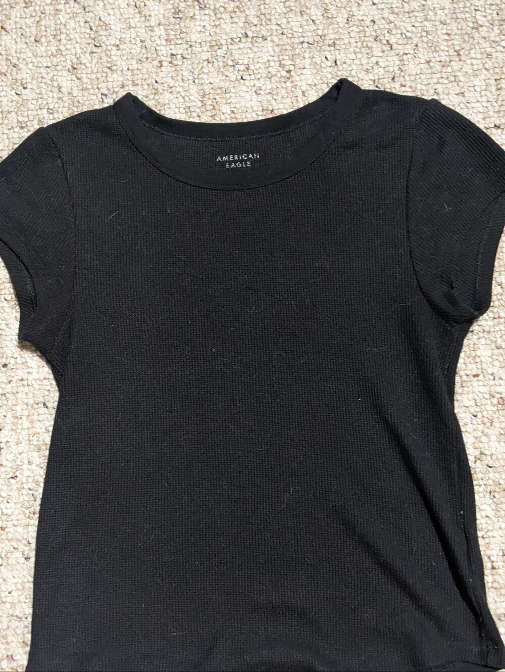 AE American Eagle Waffle Cap Sleeve Top M
